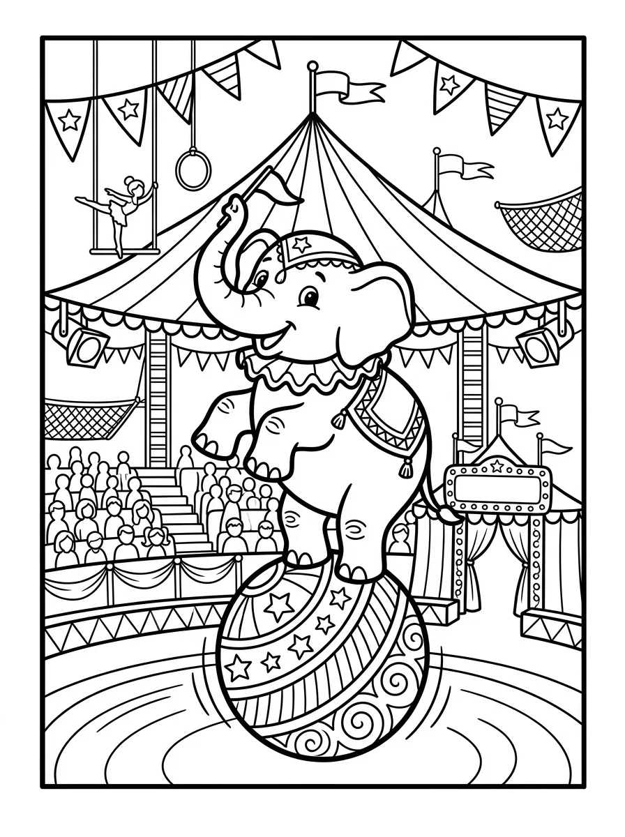 Coloriage Éléphant (17)