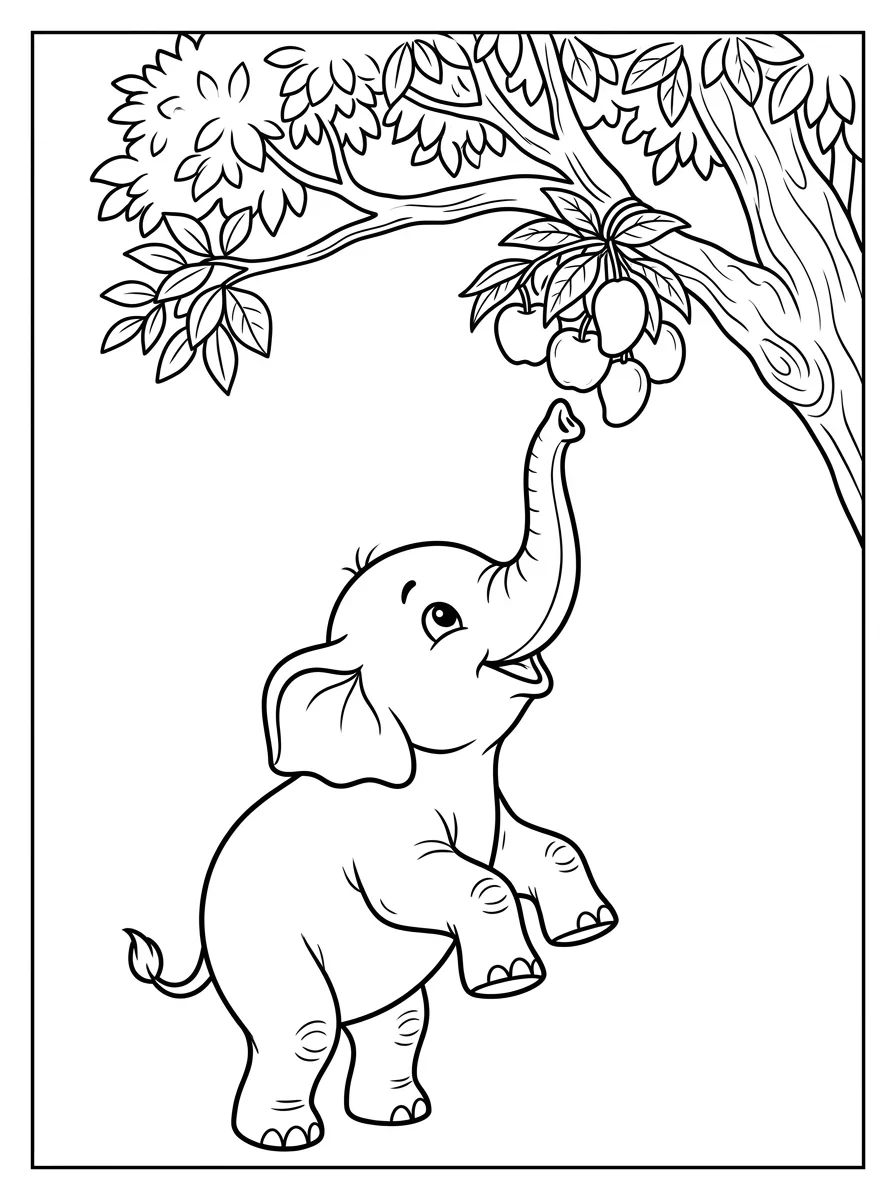 Coloriage Éléphant (21)