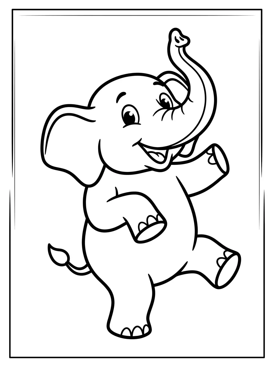 Coloriage Éléphant (25)