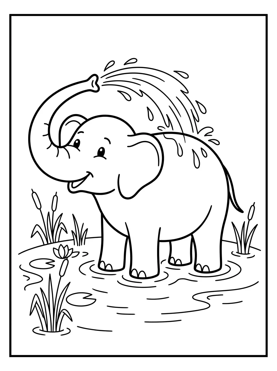 Coloriage Éléphant (26)