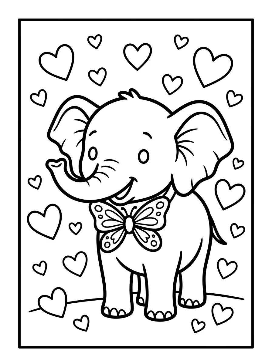 Coloriage Éléphant (27)