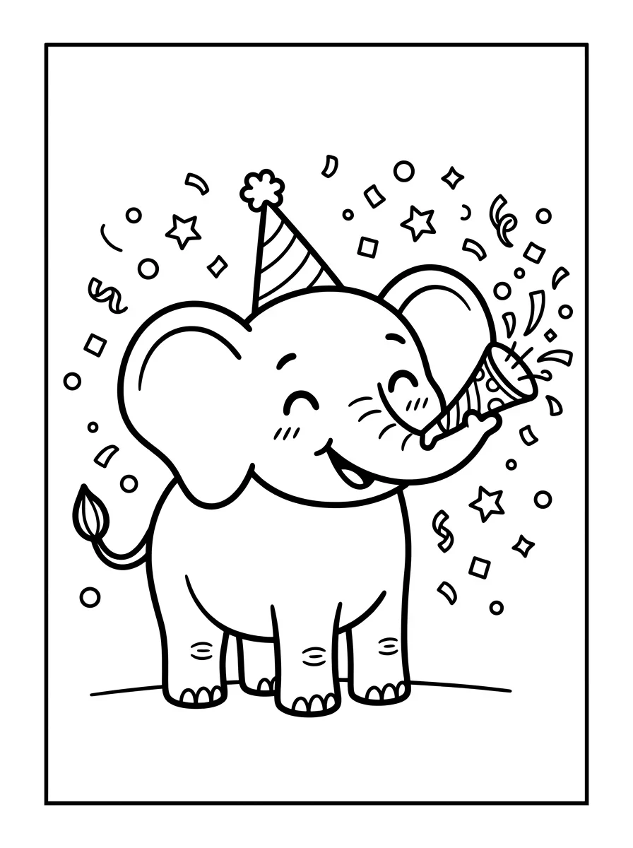 Coloriage Éléphant (29)