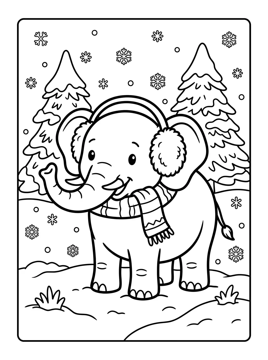 Coloriage Éléphant (31)