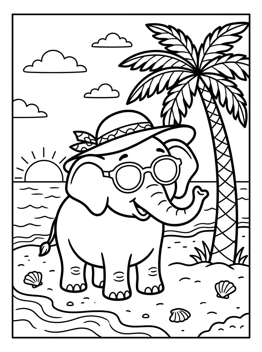 Coloriage Éléphant (32)