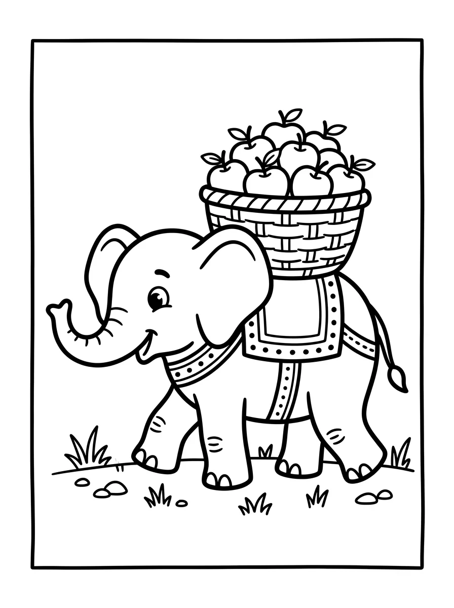Coloriage Éléphant (33)