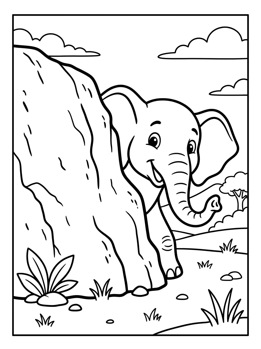 Coloriage Éléphant (35)