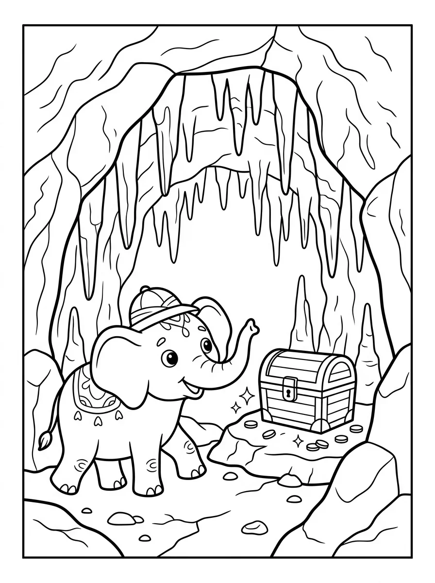 Coloriage Éléphant (36)