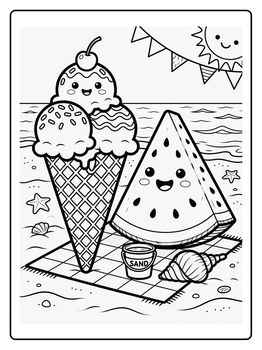 Coloriage Été (4) Coloriage Été (4)