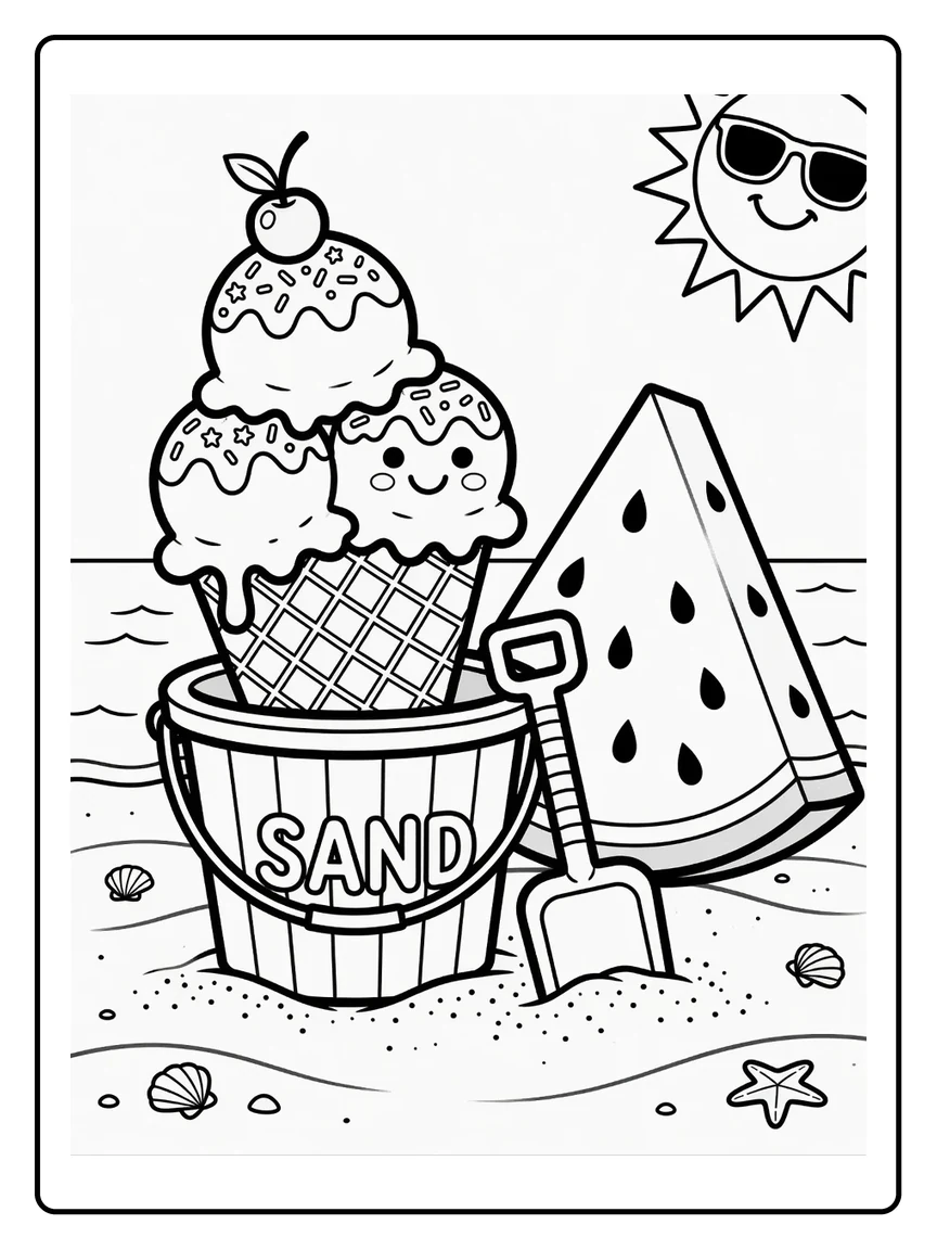 Coloriage Été (7) Coloriage Été (7)