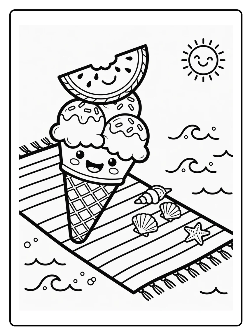 Coloriage Été (10) Coloriage Été (10)