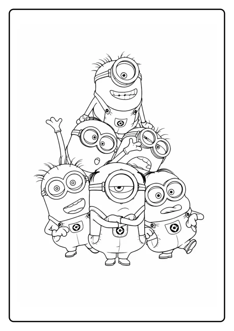 Coloriage Minions & Monsters (PDF Gratuit à Imprimer)