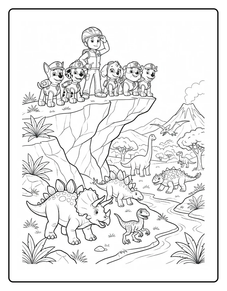 Coloriage Pat’ Patrouille Dinosaure (10)