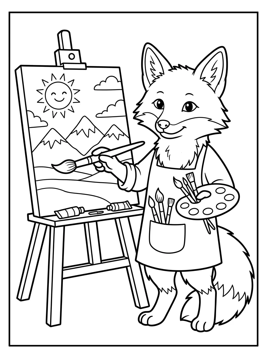 Coloriage Renard (7)